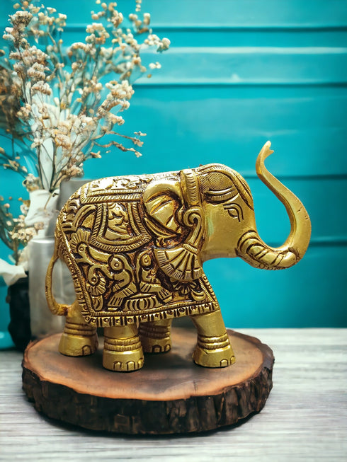 Tamas Brass Well Designed Elephant Statue/Idol
