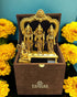 Tamas Brass Handcrafted Ram Darbar Shree Ram Ji Sita Laxman Hanuman Statue / Idol with Antique Finish | Free Luxury Gift box