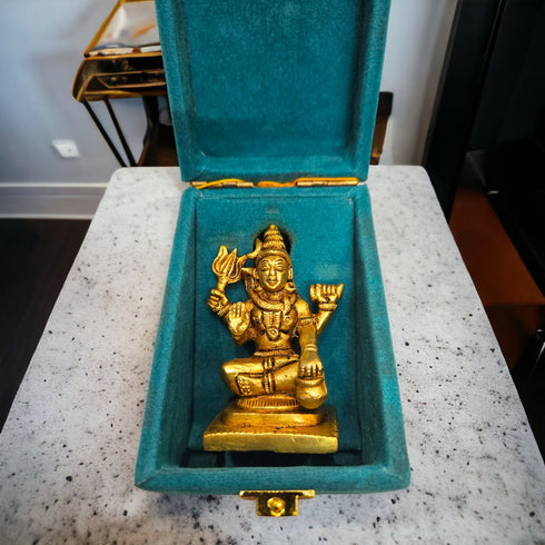 Tamas Brass Small Lord Shiva Statue | Free Luxury Gift Box
