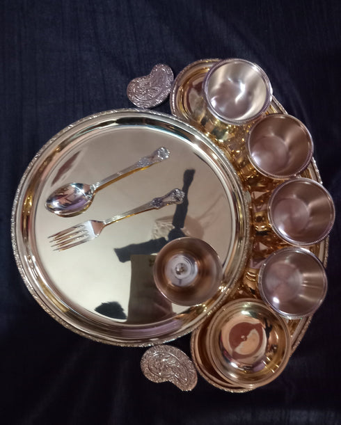 Brass Maharaja Bhojan Thali Set-16 inch