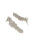 Silver Toned Ad Studded Quirky Drop Designer Wedding Partywear Jewellery Set