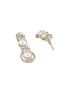 Silver Toned AD & Pearl Beaded Statement Necklace Jewellery Set