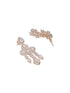 Rose Gold Toned Zircon Studded 2 - Lined Layered Statement Necklace Jewellery Set