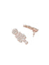 Rose Gold Plated AD Studded Floral Delicate Jewellery Set