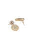 Gold Toned AD Studded Floral Drop Minimal Jewellery Set