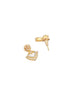 Gold Toned AD Studded Geometric Shaped Delicate Pendant Jewellery Set