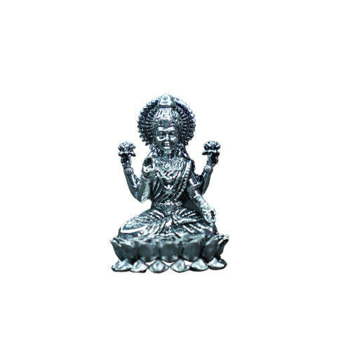 Pure Silver Antique Lotus Laxmi 20.42g By Mahita Collections