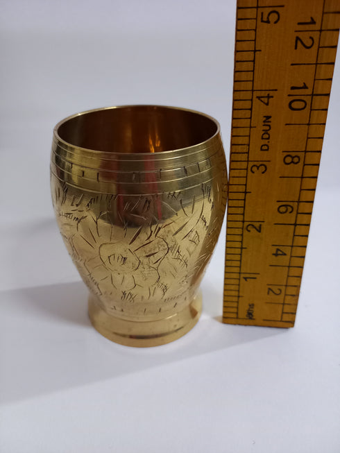 Pure Brass Glass for Serving Water 167g(Pack of 6)