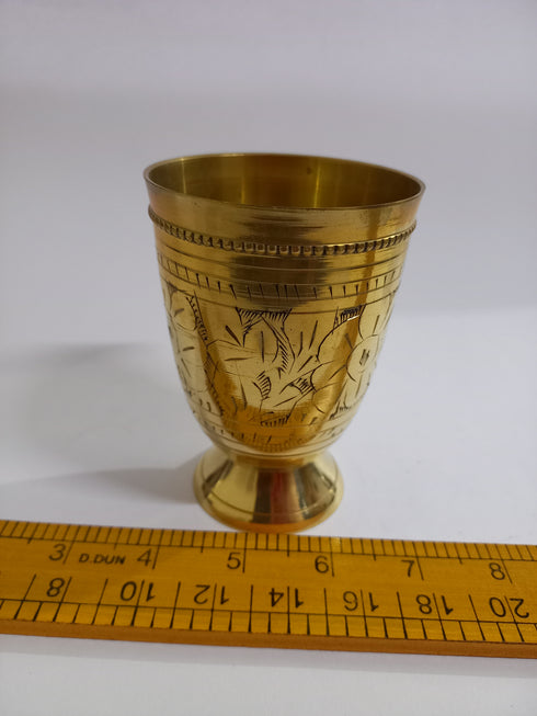 Pure Brass Glass Tumbler for Serving Water 187g(Pack of 6)