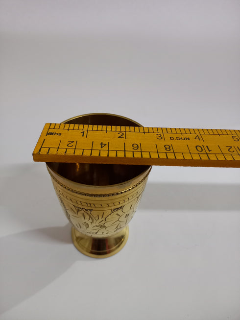 Pure Brass Glass Tumbler for Serving Water 187g(Pack of 6)