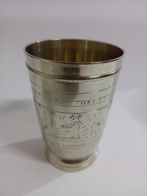 Pure Brass Glass for Home Restaurant 173g(Pack of 6)