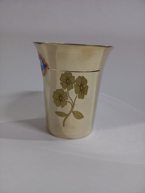 Flower Design Brass Glasses 190g(Pack of 6)