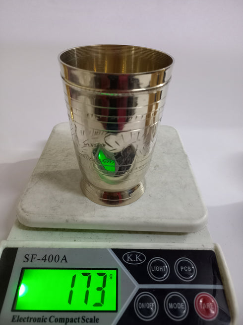 Pure Brass Glass for Home Restaurant 173g(Pack of 6)