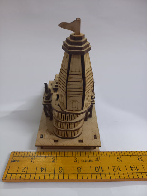 Wooden Ayodhya Ram Mandir with Light