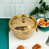 Tamas Brass Bhagona set with lid and side handles
