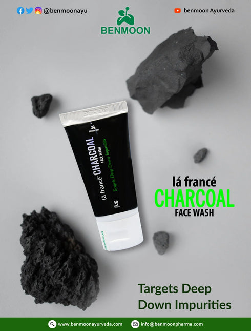 Benmoon Ayurveda La France Charcoal Face Wash