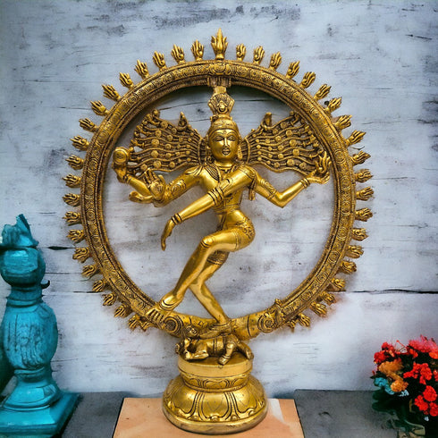 Tamas Brass Natrajaa Shiva Dancing God Statue