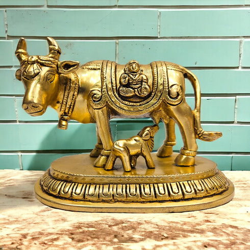 Tamas Brass Cow with Calf