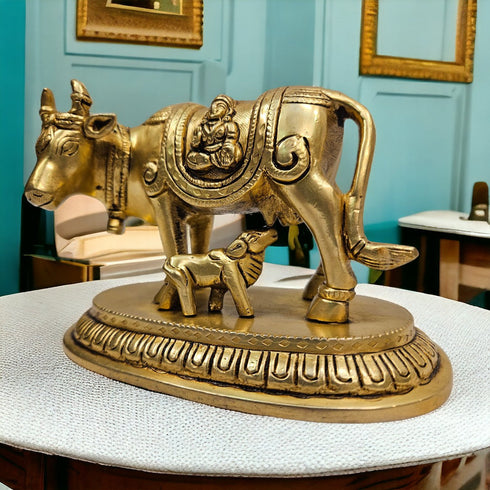 Tamas Brass Cow with Calf