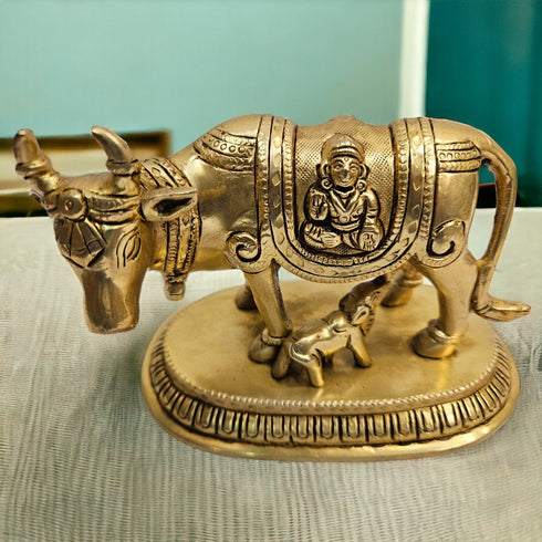 Tamas Brass Cow with Calf