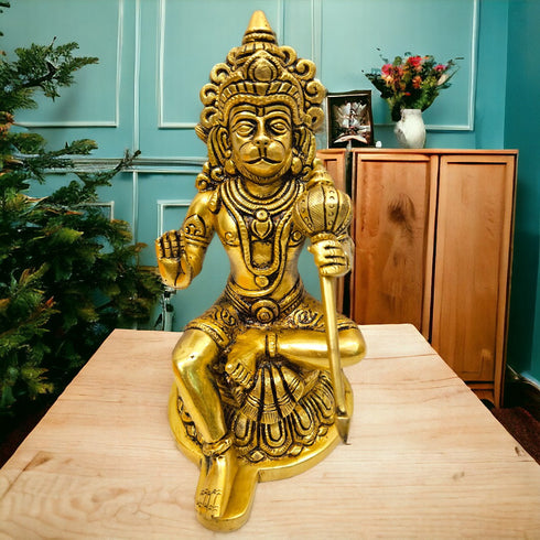 Tamas Brass Hanuman with round Singhasan