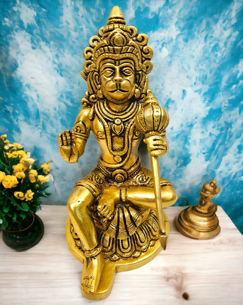 Tamas Brass Hanuman with round Singhasan