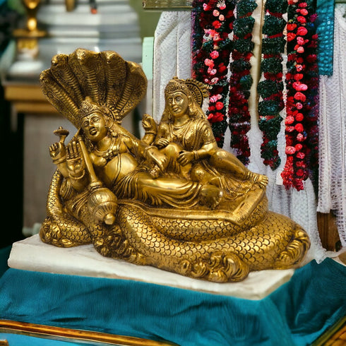 Tamas Brass vishnu lakshmi idol
