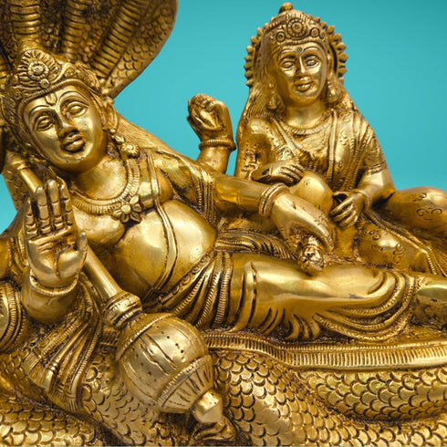 Tamas Brass vishnu lakshmi idol
