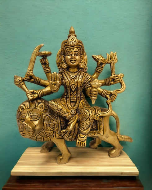 Tamas Brass Durga Mata Home Temple Pooja Statue |Idol