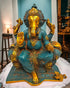 Tamas Brass Ganesha raja |Turquoise blue