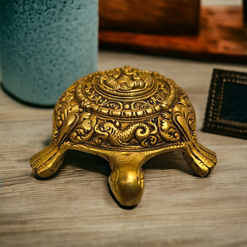 Tamas Brass Kurma Avatar Good Luck Tortoise Statue