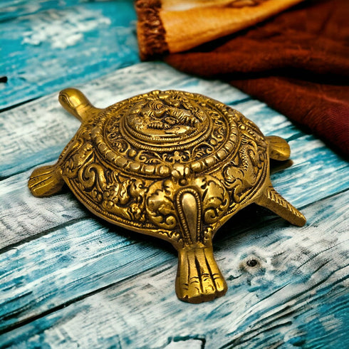 Tamas Brass Kurma Avatar Good Luck Tortoise Statue