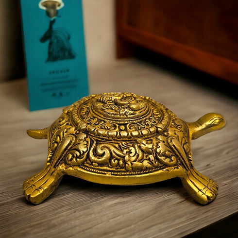 Tamas Brass Kurma Avatar Good Luck Tortoise Statue