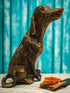 Tamas Brass Dog Decorative Showpiece with Antique Finish (Brown)