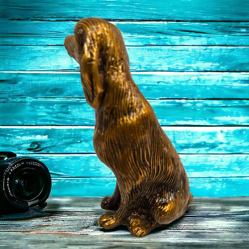 Tamas Brass Dog Decorative Showpiece with Antique Finish (Brown)