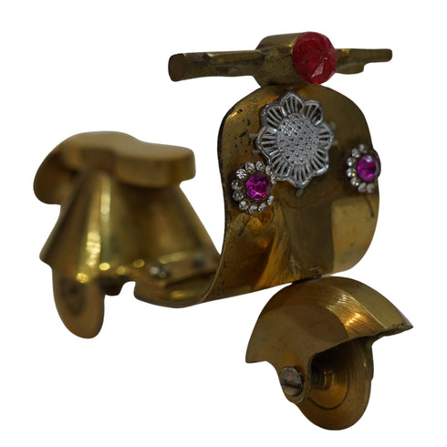 Brass Vintage Scooter Figurine Statue 161g Pack of 1