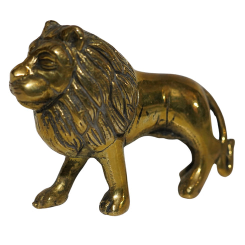 Brass Lion Idol for Home Decor 467g Pack of 1