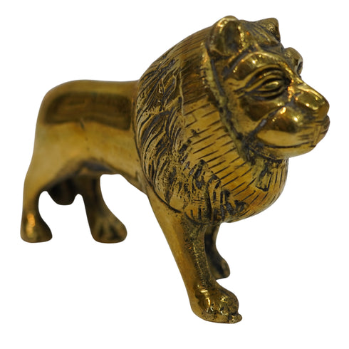 Brass Lion Idol for Home Decor 467g Pack of 1