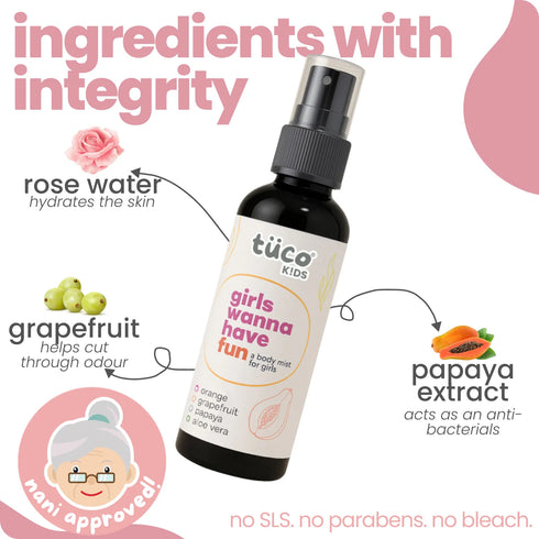 Tuco Natural Body Mist for Girls