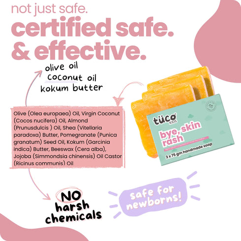 Tuco Bye skin rash natural soap for kids