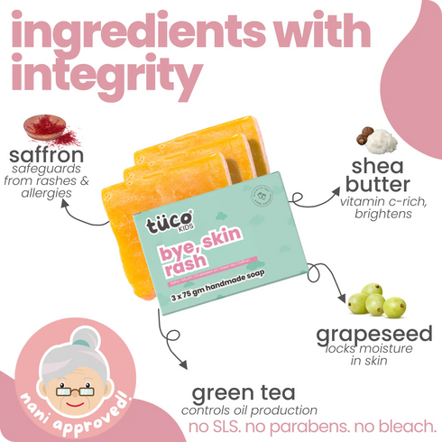 Tuco Bye skin rash natural soap for kids