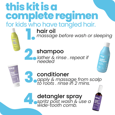 Tuco Ultimate Hair Care Kit: Shampoo Hair Oil | Conditioner | Hair Detangler