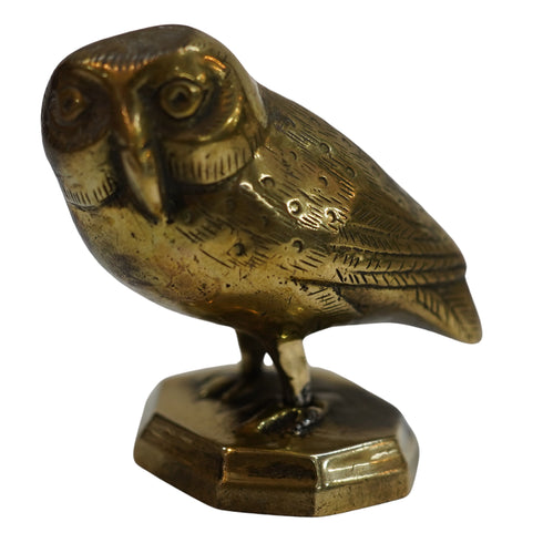 Brass Owl Statue for Good Luck 51g Pack of 1