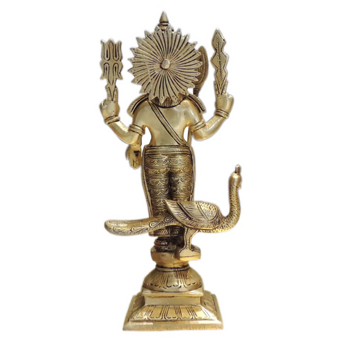 Brass Murugan God Idol Statue 2.46 KG