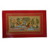 Palm Leaf Handmade Painting of Lord Krishna Playing Flute with Gopis