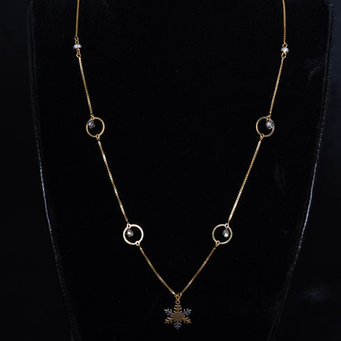 22 Carat Gold Stylish Designer Plain Chain With Pendant 5.06g by Mahita Collections