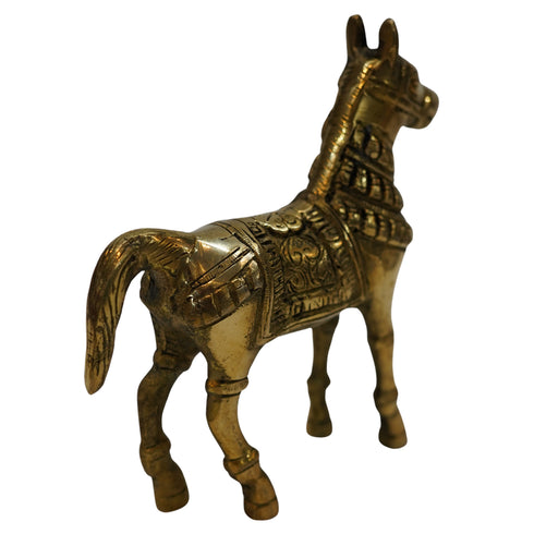 Pure Brass Horse Decorative Showpiece 699g Pack of 1