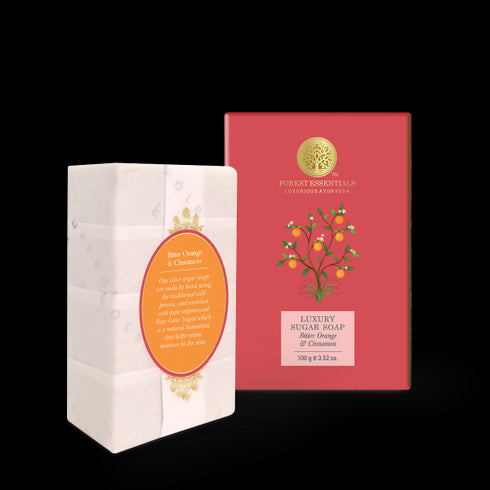 Forest Essentials Luxury Sugar Soap Bitter Orange And Cinnamon
