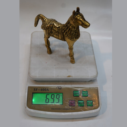 Pure Brass Horse Decorative Showpiece 699g Pack of 1
