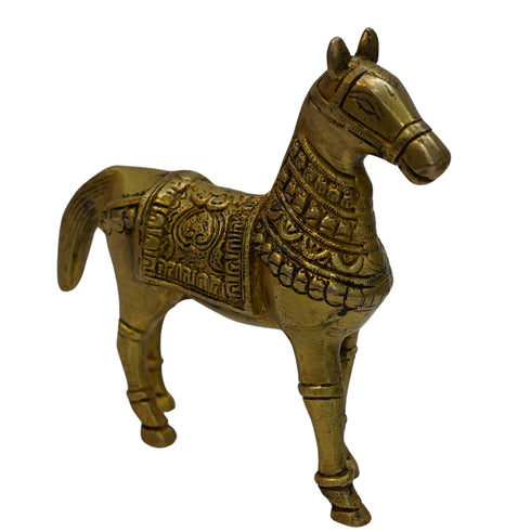 Traditional Handicrafted Brass Horse Idol 1008g Pack of 1